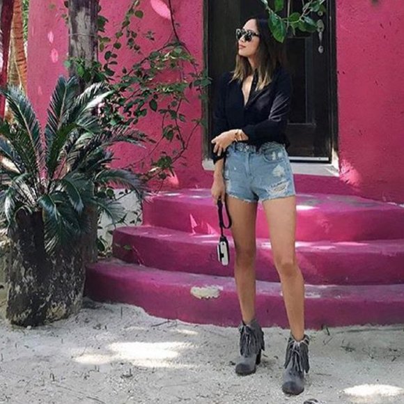 Bohemian Frye Ilana Fringe Short Cute Ankle Bootie - Picture 3 of 16